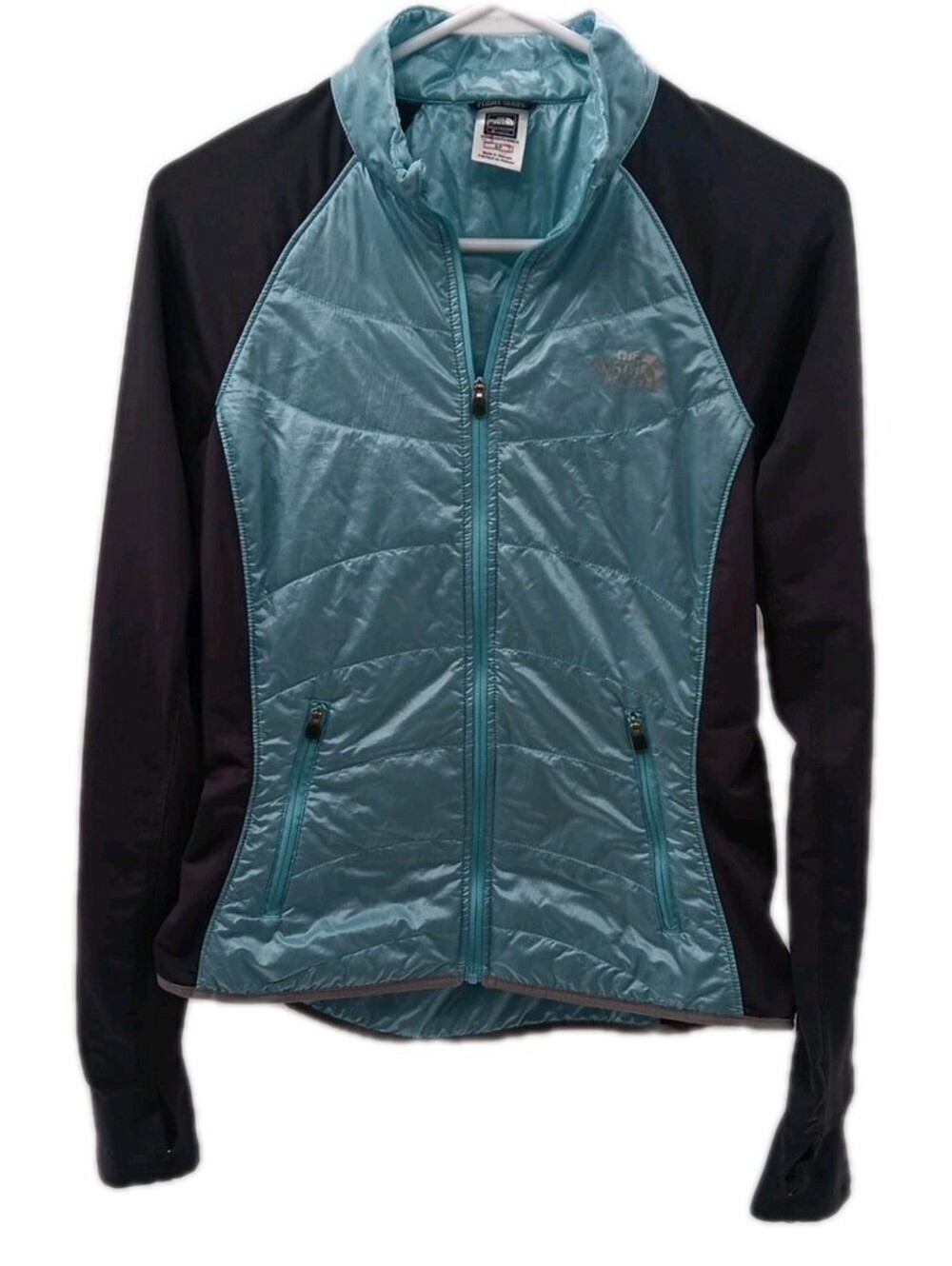 The North Face Jacket Womens Small Turquoise Blue Flight Series Full Zip Outdoor